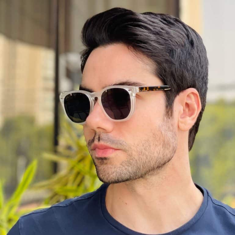 safine com br oculos 2 em 1 clip on masculino hexagonal fosco juliano 6