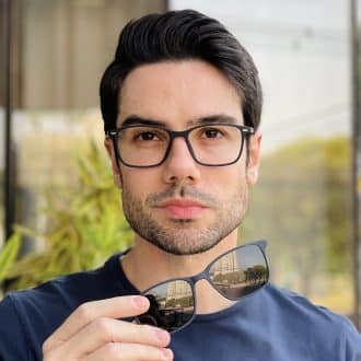 safine com br oculos 2 em 1 clip on masculino quadrado azul henry 5