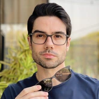 safine com br oculos 2 em 1 clip on masculino quadrado cinza henry 5