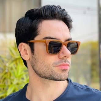 safine com br oculos 2 em 1 clip on masculino quadrado marrom fosco lucas 8