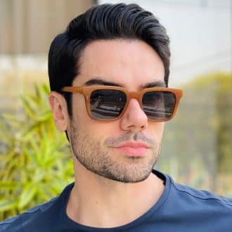 safine com br oculos 2 em 1 clip on masculino quadrado marrom fosco lucas 9