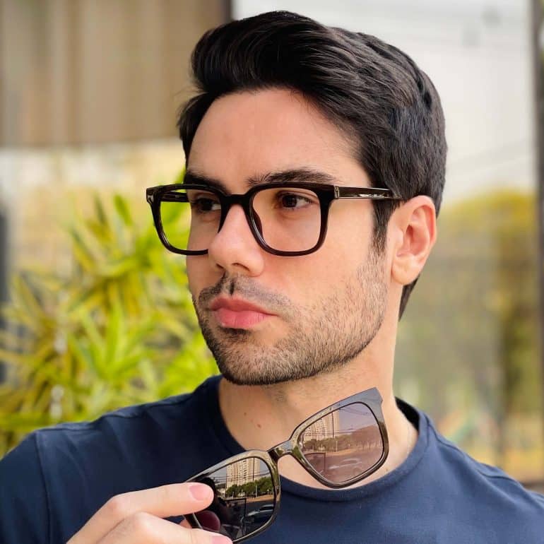 safine com br oculos 2 em 1 clip on masculino quadrado marrom lucas 1