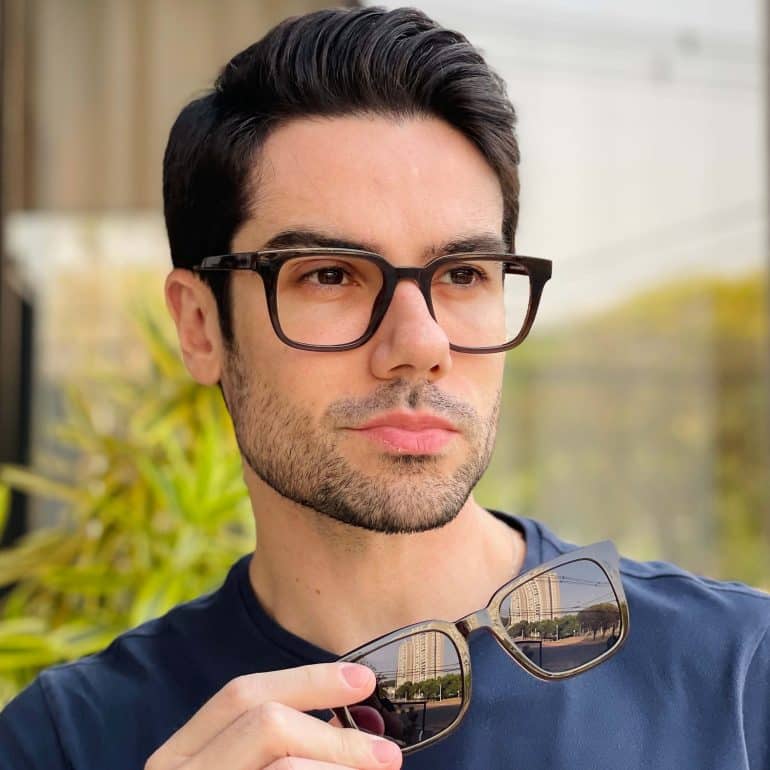 safine com br oculos 2 em 1 clip on masculino quadrado marrom lucas 4