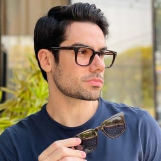 safine com br oculos 2 em 1 clip on masculino quadrado marrom lucas 5