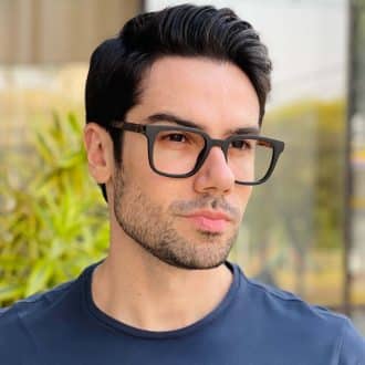 safine com br oculos 2 em 1 clip on masculino quadrado preto fosco lucas 3