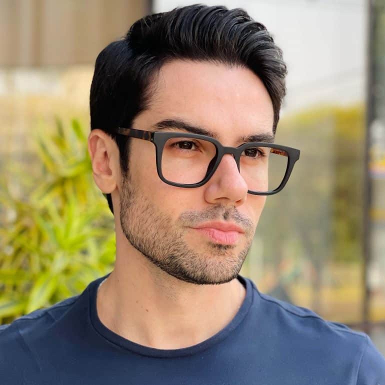 safine com br oculos 2 em 1 clip on masculino quadrado preto fosco lucas 3