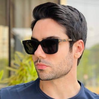 safine com br oculos 2 em 1 clip on masculino quadrado preto fosco lucas 5