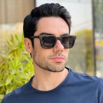 safine com br oculos 2 em 1 clip on masculino quadrado preto fosco lucas 8