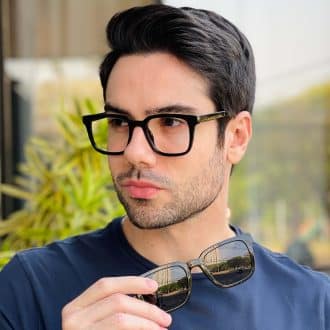 safine com br oculos 2 em 1 clip on masculino quadrado preto lucas