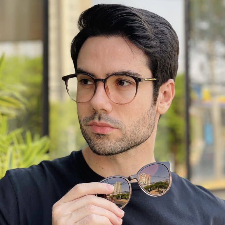 safine com br oculos 2 em 1 clip on masculino redondo marrom oliver 4