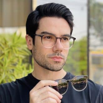 safine com br oculos 2 em 1 clip on masculino redondo preto transparente oliver 4