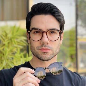 safine com br oculos 2 em 1 clip on masculino redondo tartaruga e preto oliver 4