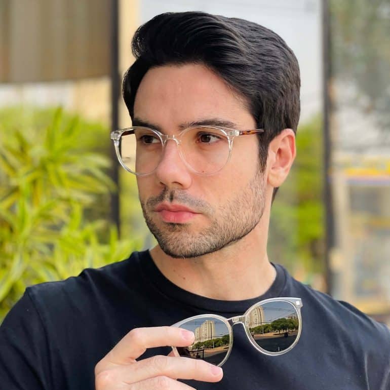 safine com br oculos 2 em 1 clip on masculino redondo transparente oliver 5