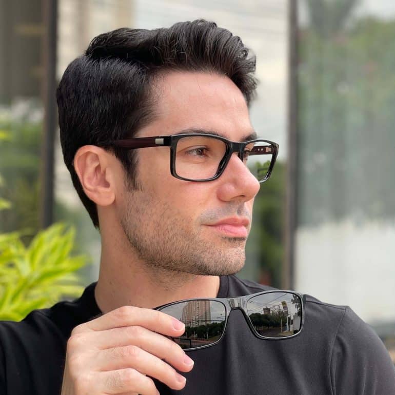 safine com br oculos 2 em 1 clip on masculino retangular preto joe 3