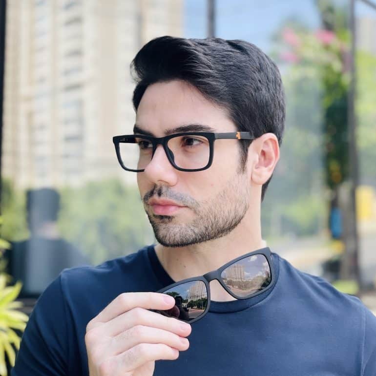 safine com br oculos 2 em 1 clip on masculino retangular preto renan 2 0 2