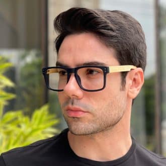 safine com br oculos de grau masculino quadrado azul guilherme