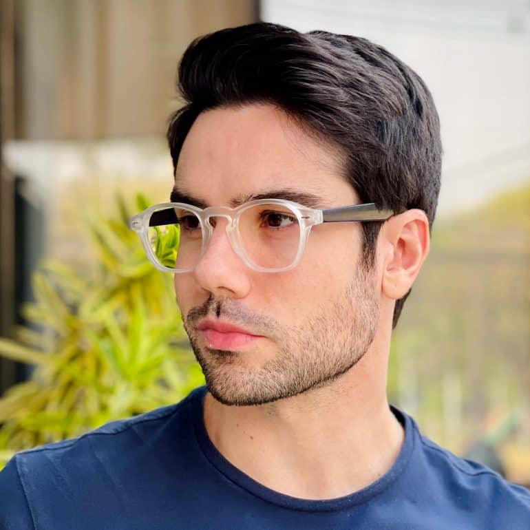 safine com br oculos de grau masculino quadrado fosco gabriel