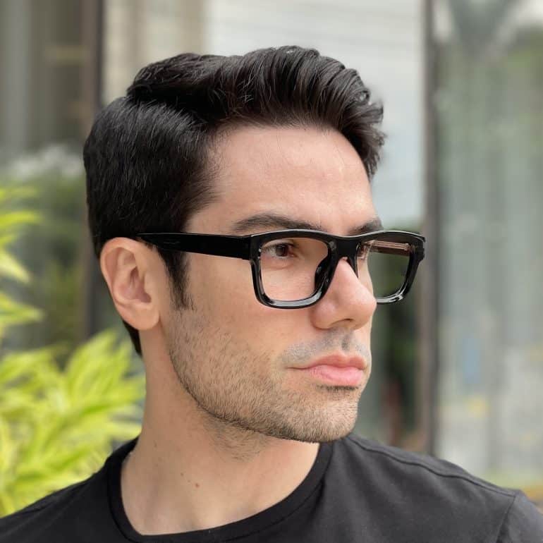 safine com br oculos de grau masculino retangular preto murilo 2 0 3