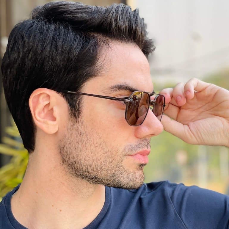 safine com br oculos de sol masculino aviador marrom henrique 2