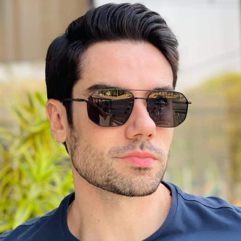 safine com br oculos de sol masculino aviador preto henrique 2