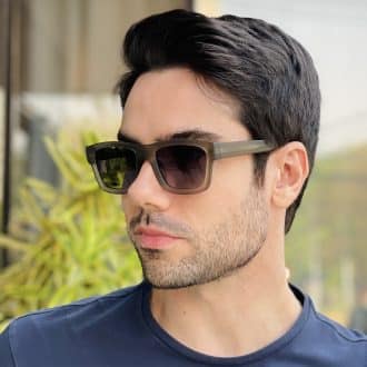 safine com br oculos de sol masculino quadrado cinza murilo