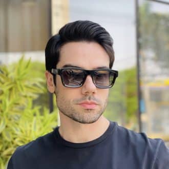 safine com br oculos de sol masculino quadrado preto murilo