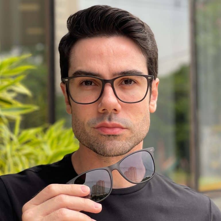 safine com br oculos 2 em 1 clip on masculino quadrado grafite fred 1