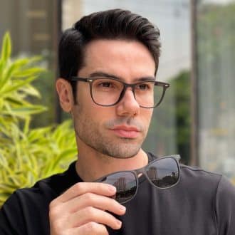 safine com br oculos 2 em 1 clip on masculino quadrado grafite fred 3