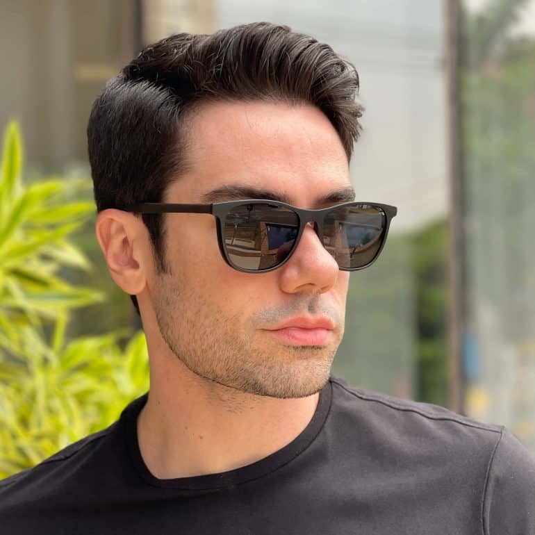 safine com br oculos 2 em 1 clip on masculino quadrado marrom e preto fred 8