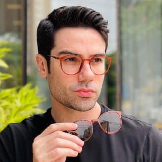 safine com br oculos 2 em 1 clip on masculino redondo caramelo rui 2 0 3