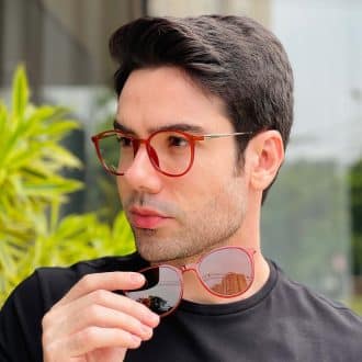 safine com br oculos 2 em 1 clip on masculino redondo caramelo rui 2 0 4