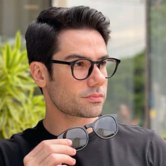 safine com br oculos 2 em 1 clip on masculino redondo preto caua 1