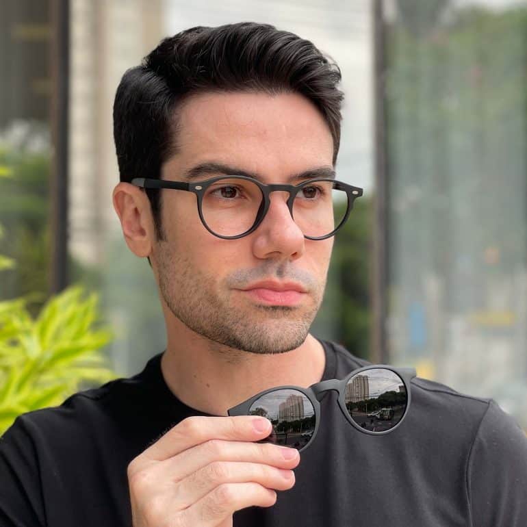 safine com br oculos 2 em 1 clip on masculino redondo preto david 1