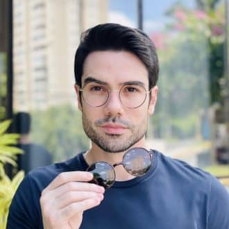 safine com br oculos 2 em 1 clip on masculino redondo preto e tartaruga douglas