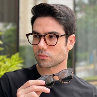 safine com br oculos 2 em 1 clip on masculino redondo tartaruga caua 3