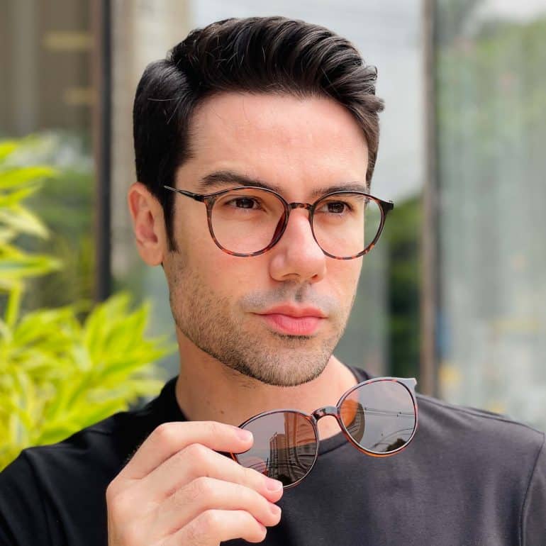 safine com br oculos 2 em 1 clip on masculino redondo tartaruga rui 2 0 4