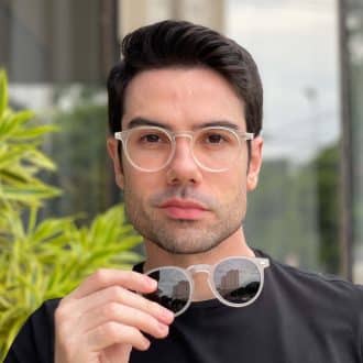 safine com br oculos 2 em 1 clip on masculino redondo transparente david 4