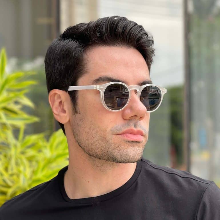 safine com br oculos 2 em 1 clip on masculino redondo transparente david 8