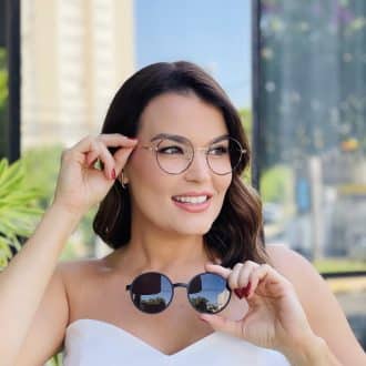 safine com br oculos 2 em 1 clip on redondo preto e dourado nicole 1