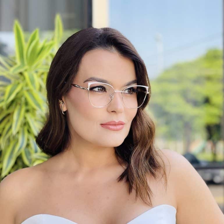 safine com br oculos de grau feminino gatinho bege ludy 2