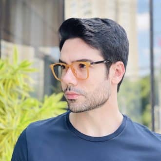 safine com br oculos de grau masculino quadrado caramelo alef 3