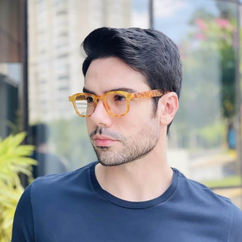 safine com br oculos de grau masculino quadrado caramelo luiz 3