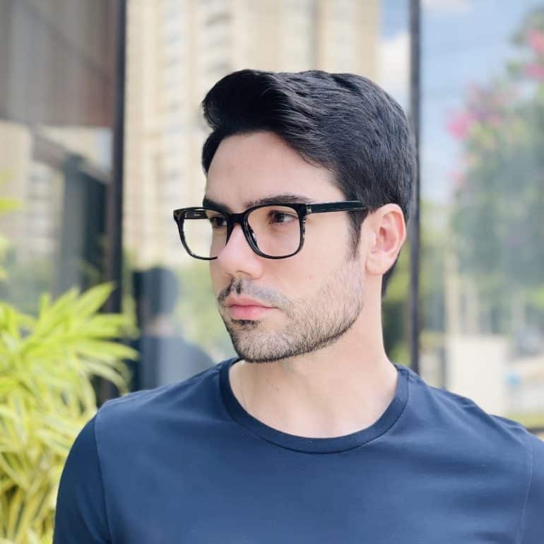 safine com br oculos de grau masculino quadrado preto raul 2