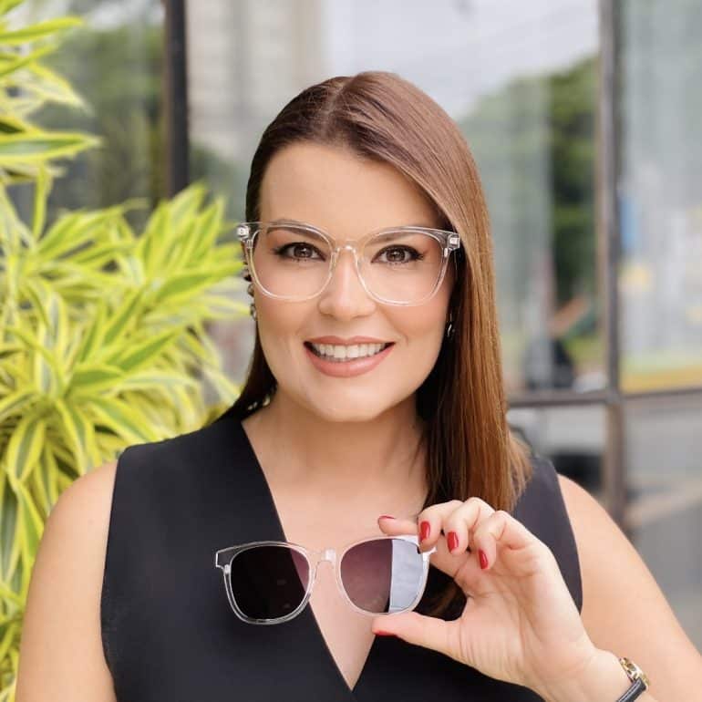 safine com br oculos feminino 2 em 1 clip on quadrado transparente isis