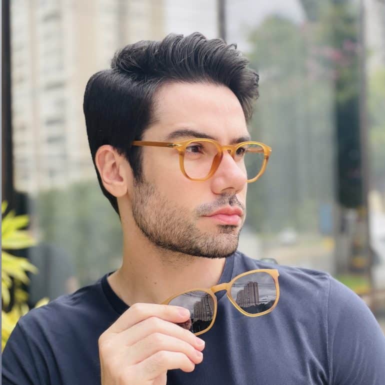 safine com br oculos 2 em 1 clip on masculino quadrado caramelo thales 1