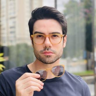 safine com br oculos 2 em 1 clip on masculino quadrado caramelo thales