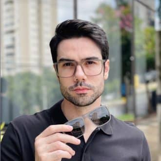 safine com br oculos 2 em 1 clip on masculino quadrado grafite gael