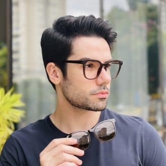 safine com br oculos 2 em 1 clip on masculino quadrado marrom estevao 1