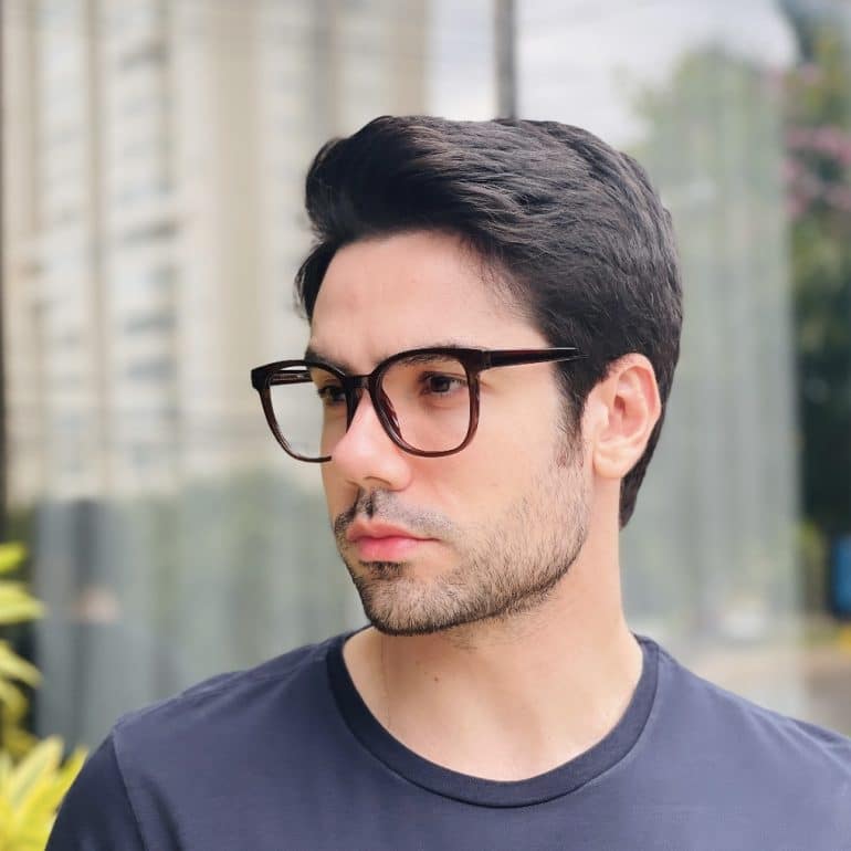 safine com br oculos 2 em 1 clip on masculino quadrado marrom estevao 5