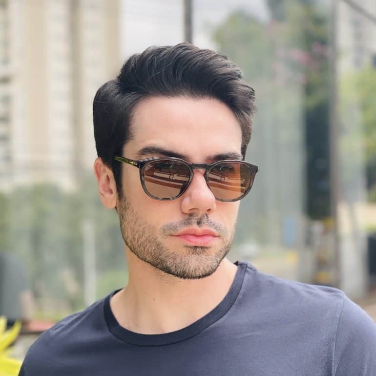 safine com br oculos 2 em 1 clip on masculino quadrado marrom thales 6